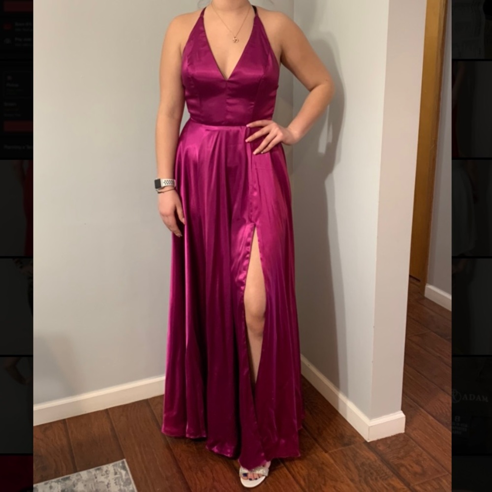 Betsy & Adam fuchsia gown